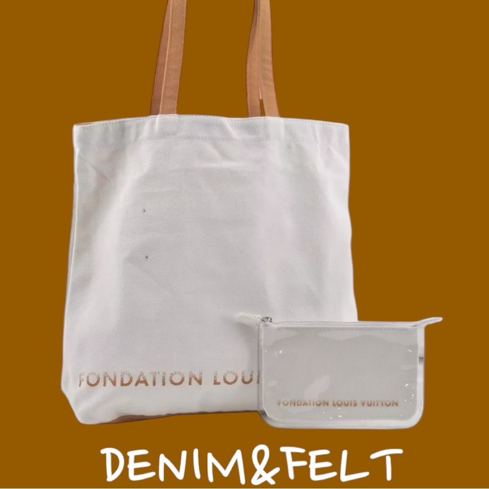 Louis Vuitton Fondation Exclusive Ivory Canvas Shoulder/ Tote Bag | PRELOVED!!🤎